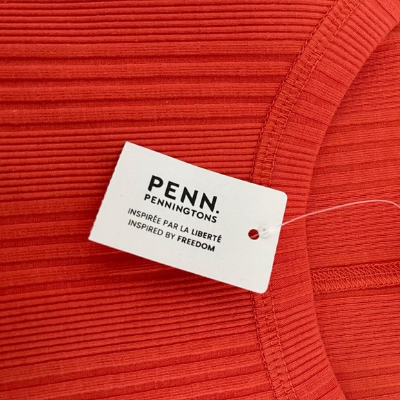 Orange Addition-Elle Women's Rib-Knit Halter Tank Top - Picture 5 of 7